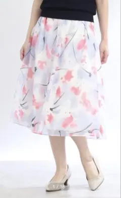 リフレクト❤︎マシンウォッシュ可能⭐︎プリントシアースカート⭐︎美品！