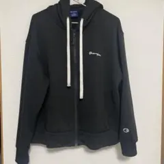 Champion ブラック フルジップ パーカー
