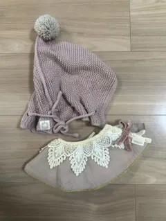 MARLMARL ポンポン付きニット帽、スタイセット