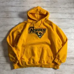 90s LCI ラムズ 刺繍ロゴ パーカー XL ゆるダボビッグシルエット古着