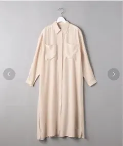 BY シアースリットシャツワンピース