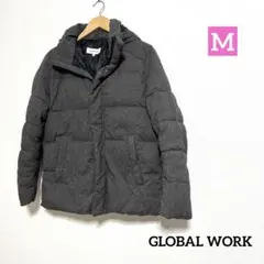 GLOBAL WORK グレー ダウンジャケット フード付き