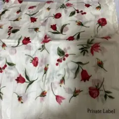 プライベートレーベルハンカチ　花柄　大判　約56センチ