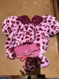 ピンク　レオパード　ファンキャップ　ディズニー　ヒョウ柄