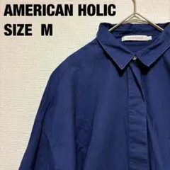 AMERICAN HOLIC アメリカンホリック　紺色　ロングシャツ 長袖 M