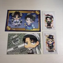 進撃の巨人 リヴァイ エルヴィン エレン ポストカード ミニカード ステッカー