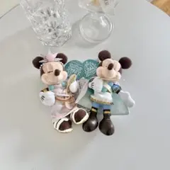 ディズニーシー 24周年　ミッキー ミニー ぬいぐるみバッジ　マーメイドラグーン