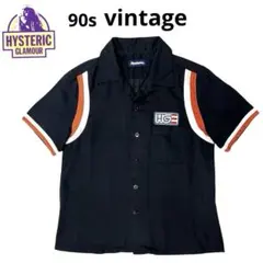 90s Hysteric Glamour ボーリングシャツ 刺繍ロゴ