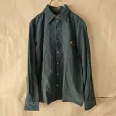 Paul Smith ポールスミス　メンズ長袖シャツ　カジュアル　無地　青　M