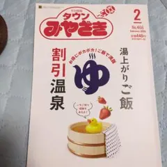月刊情報誌 タウンみやざき 466号 2月号 湯上がりご飯 割引温泉