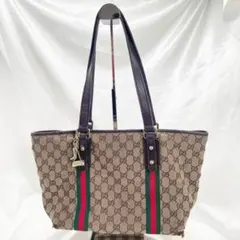 ✨美品✨GUCCI GG シェリーライン トートバッグ ブラウン レザー