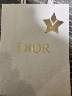 DIOR ホワイトショップ袋 ゴールドロゴ