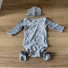 ナイキ　ジョーダン  ベビー　ロンパース 長袖　靴下　帽子　セット　60cm