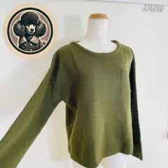 【ニット　グリーン　秋冬色　】