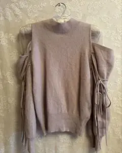 snidel シースルーショルダーニットプルオーバー