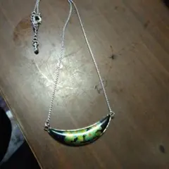三日月型 花柄 ネックレス
