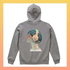 新品★スウェットプルオーバーパーカ XL ミックスグレー パーカー 音楽 韓国