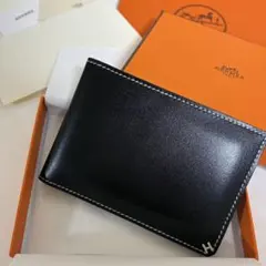 希少品 HERMES マネークリップ 二つ折り財布 ブラック 箱付き - メルカリ