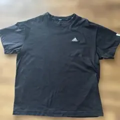adidas ブラック Tシャツ ロゴプリント　メンズM
