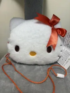 【新品未使用】サンリオキャラクターズ ふわふわ フェイスポシェット ハローキティ