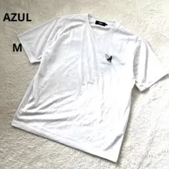 アズールバイマウジー ホワイトTシャツ M サーフィンデザイン　白T　半袖シャツ