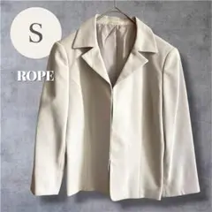 ロペ ROPE テーラードジャケット 7AR S相当 ライトグレー 前カン 上品のサムネイル