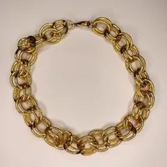 ハンドメイド　チェーンネックレス04金