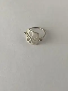 シルバーリング　925 花のプレート　#12.5