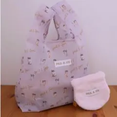 ゼクシィ 2月号付録 PAUL & JOE エコバッグ＆ふわふわネコポーチ2点