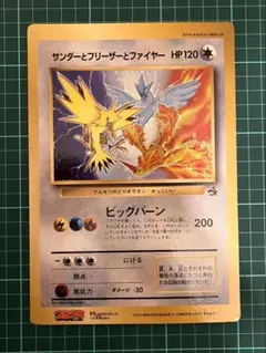 サンダーとフリーザーとファイヤー ポケモンカード 付録ジャンボカード