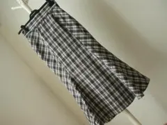 新品　しまむら　terawear emu 紫チェック　マーメイド　スカート