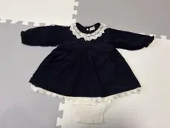 プティマイン　ネイビー コーデュロイ ワンピース 80cm