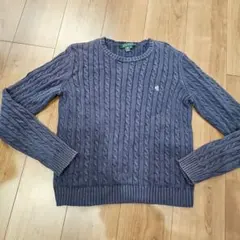 ローレンラルフローレン　ケーブルニット　古着　レトロのサムネイル