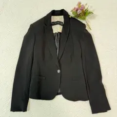 ZARA BASIC ブラック テーラードジャケット XS 黒 卒業式 入学式のサムネイル
