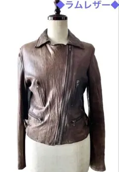⭐️くったり柔らかなレザー★ラムレザー ライダースジャケット【送料込】⭐️