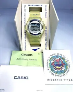 【レア】美品　カシオ G-SHOCK 第7回国際イルカ/クジラ会議記念　稼働品 楽天市場】G-SHOCK ジーショック 90s 第7回国際イルカ クジラ