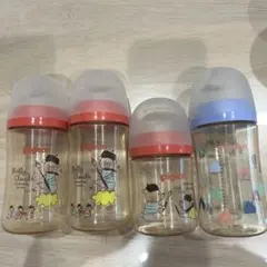 pigeon 哺乳瓶 4本セット クマ、家デザイン 240ml 160ml