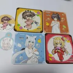 朔*り様 ホロライブ1期生　極楽湯コラボ　コースター他6枚セット　フブキ　はぁと