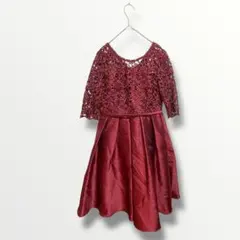 ワンピース　フォーマル　レッド　ドレス