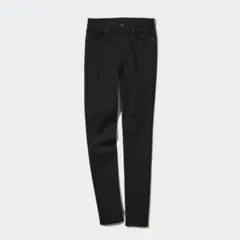 【着用2回】ユニクロ ウルトラストレッチスキニー ハイライズジーンズ 黒 25