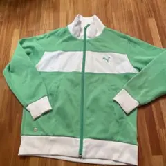 PUMA ミントグリーン ジップアップパーカー 140