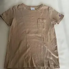 Champion ポケットTシャツ ベージュ Lサイズ