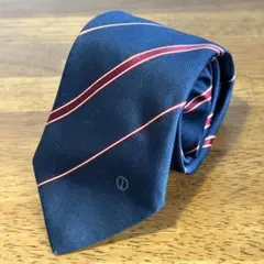 dunhill ダンヒル ネクタイ ストライプ 紺色 イタリア製 シルク100%