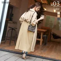 titivate シフォンギャザー トレンチコート　Mサイズのサムネイル