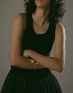 HER. カップインリブタンクトップ　ブラックのサムネイル
