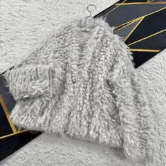 ブルネロクチネリジップアップカーデ ／カシミヤとモヘアとラメ糸の