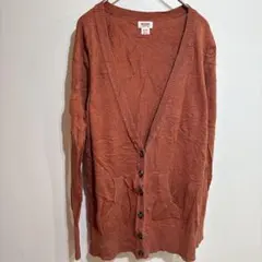 Mossimo【XL】100%コットン Vネックロングカーディガン テラコッタのサムネイル