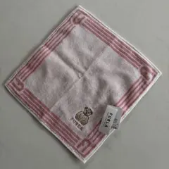 ★新品★【FURLA】フルラ　タオル　ミニ　ハンカチ　ピンクベア