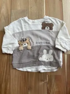 ベビー服　クマ刺繍 トレーナー　90