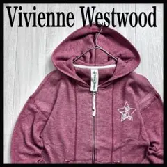 【viviennewestwood✨️総オーブ】 パーカー ジップ 刺繍 希少 極美品☆ダブルジップ☆オーブ刺繍】ヴィヴィアンウエストウッド